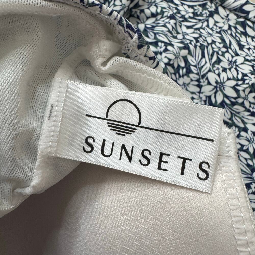 SUNSETS Taylor Underwire Tankini Top in Blue Floral Sz 40E 38F 38G #75EFGH Swim - Picture 7 of 7